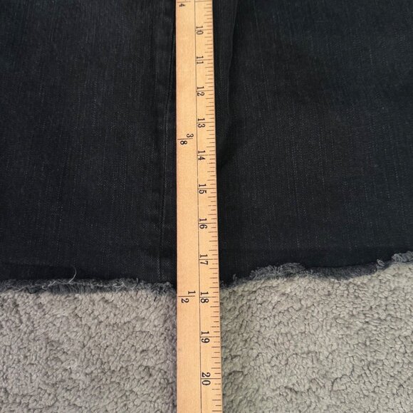 Zadig & Voltaire Denim Mini Skirt Size 36 EU Black Frayed Raw Hem - Picture 6 of 9